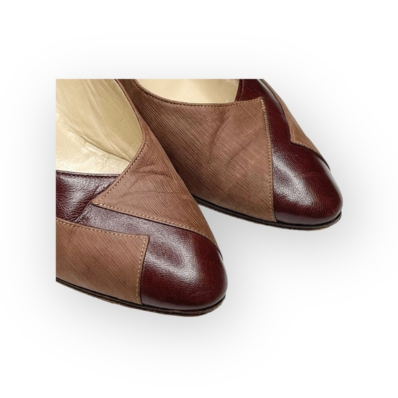 Vintage 70’s: Saint Claire ⊛ Italy Soft Glove Leather Pumps ⊛ Dusty Rose 2 Tone - Picture 8 of 16